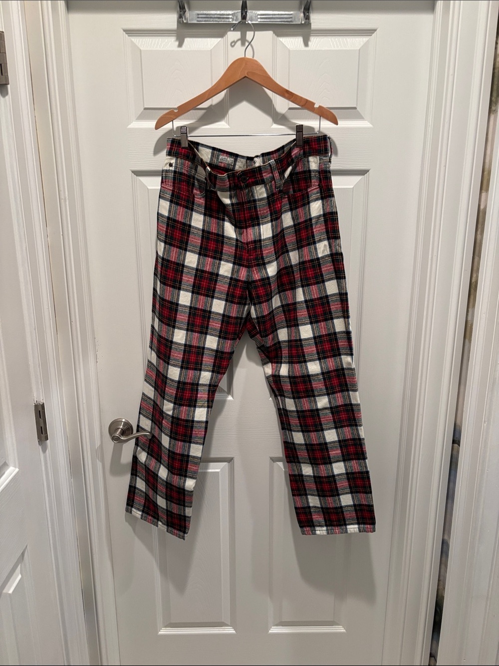 J. Crew Red, Black & White Plaid Men’s Trousers